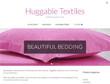 Tablet Screenshot of huggabletextiles.com